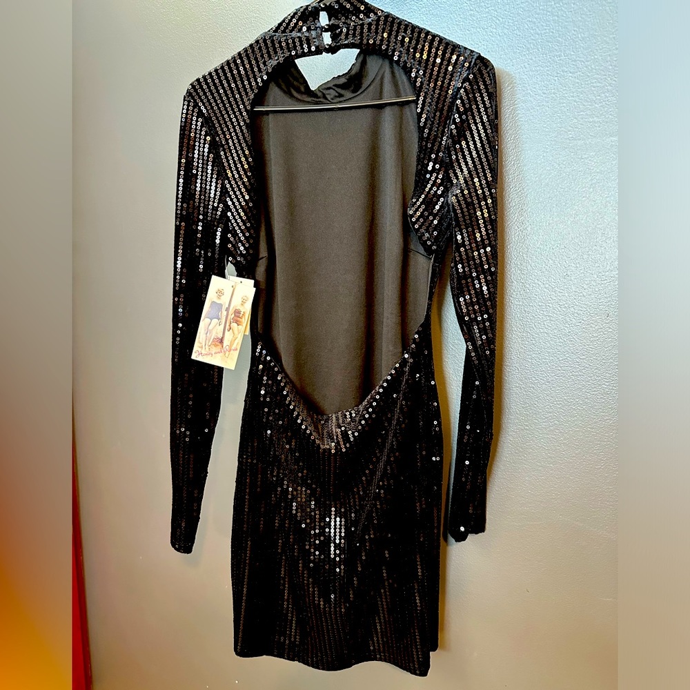 Honey and Rosie Long Sleeve Sequin dress